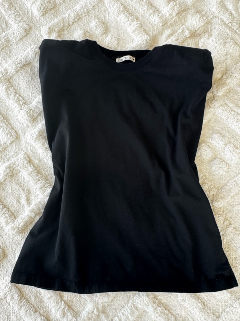 Zara Black Padded Muscle Tee